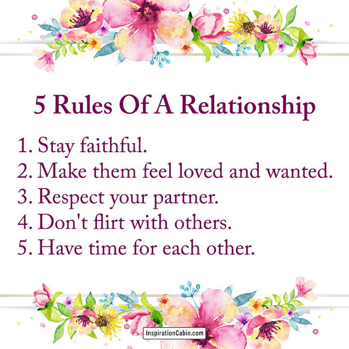 5 Rules Of A Relationship