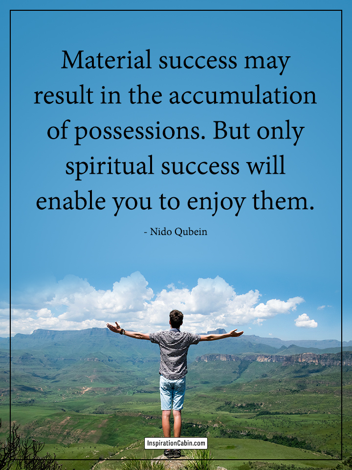 spiritual success will enable you to enjoy