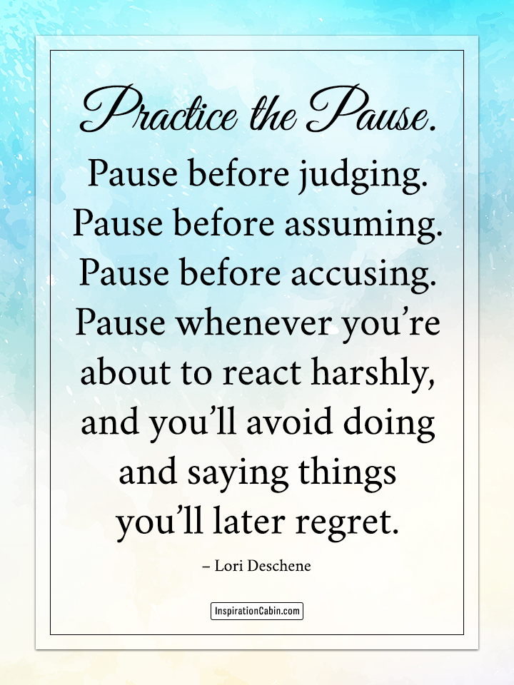 Practice the pause