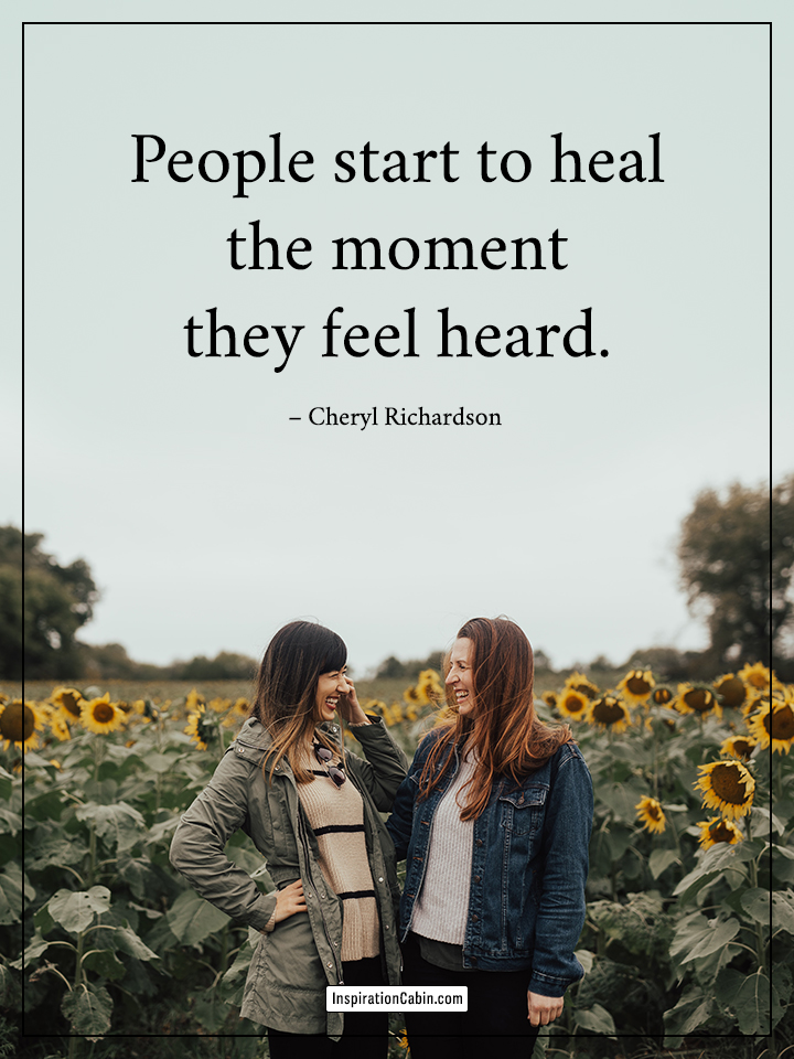 People start to heal