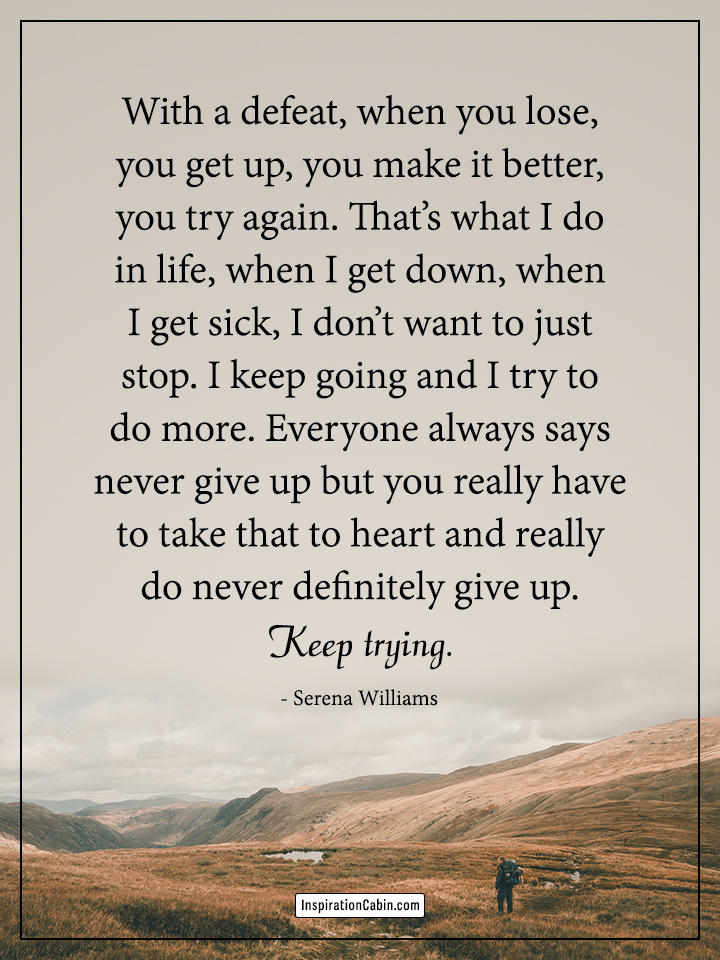 Keep trying quote
