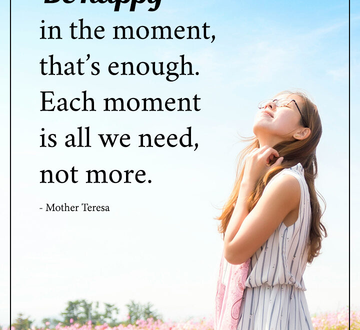 Be happy in the moment quote