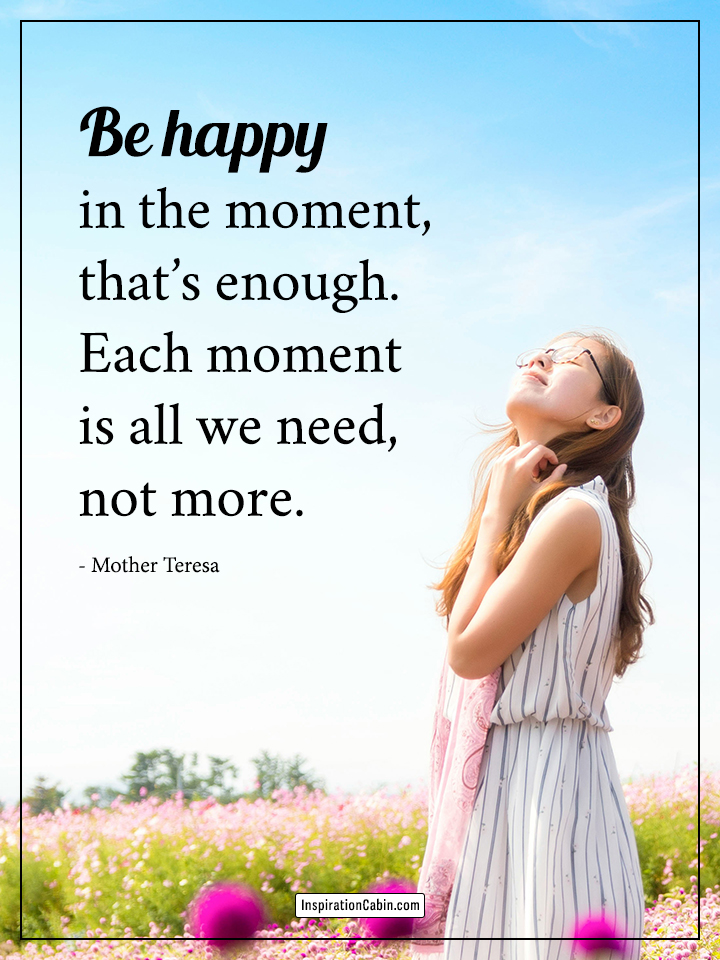 Be happy in the moment quote