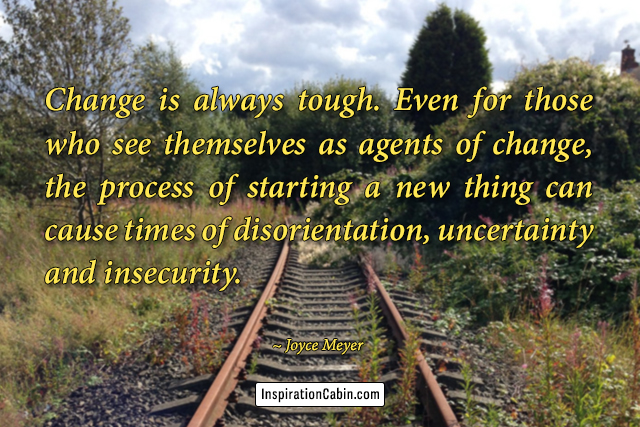 Change is always tough. Even for those who see themselves as agents of change, the process of starting a new thing can cause times of disorientation, uncertainty and insecurity.