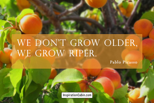 We don't grow older, we grow riper.