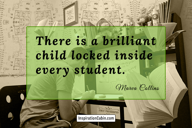 There is a brilliant child locked inside every student.