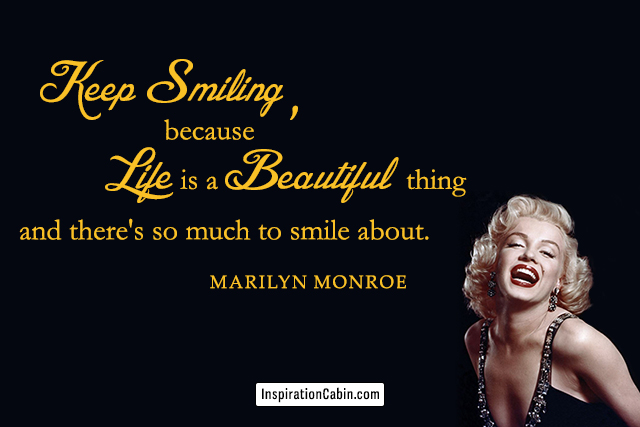 Marilyn Monroe smile quote