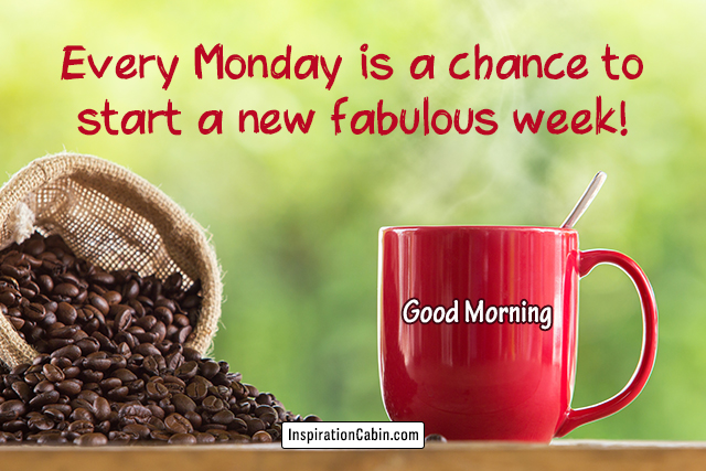 Every Monday is a chance to start a new fabulous week!
