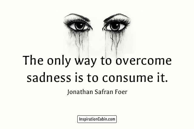 The only way to overcome sadness is to consume it.
