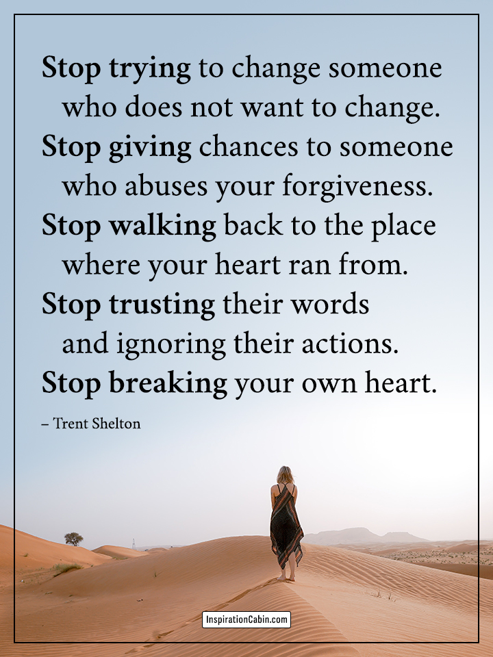 Stop breaking your own heart