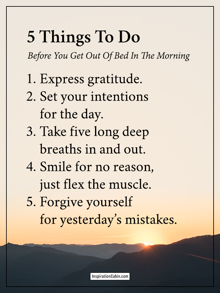 5 Things To Do Before You Get Out Of Bed In The Morning