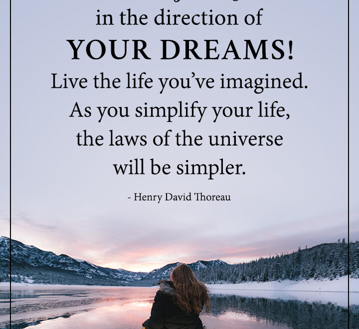 Go confidently in the direction of your dreams quote